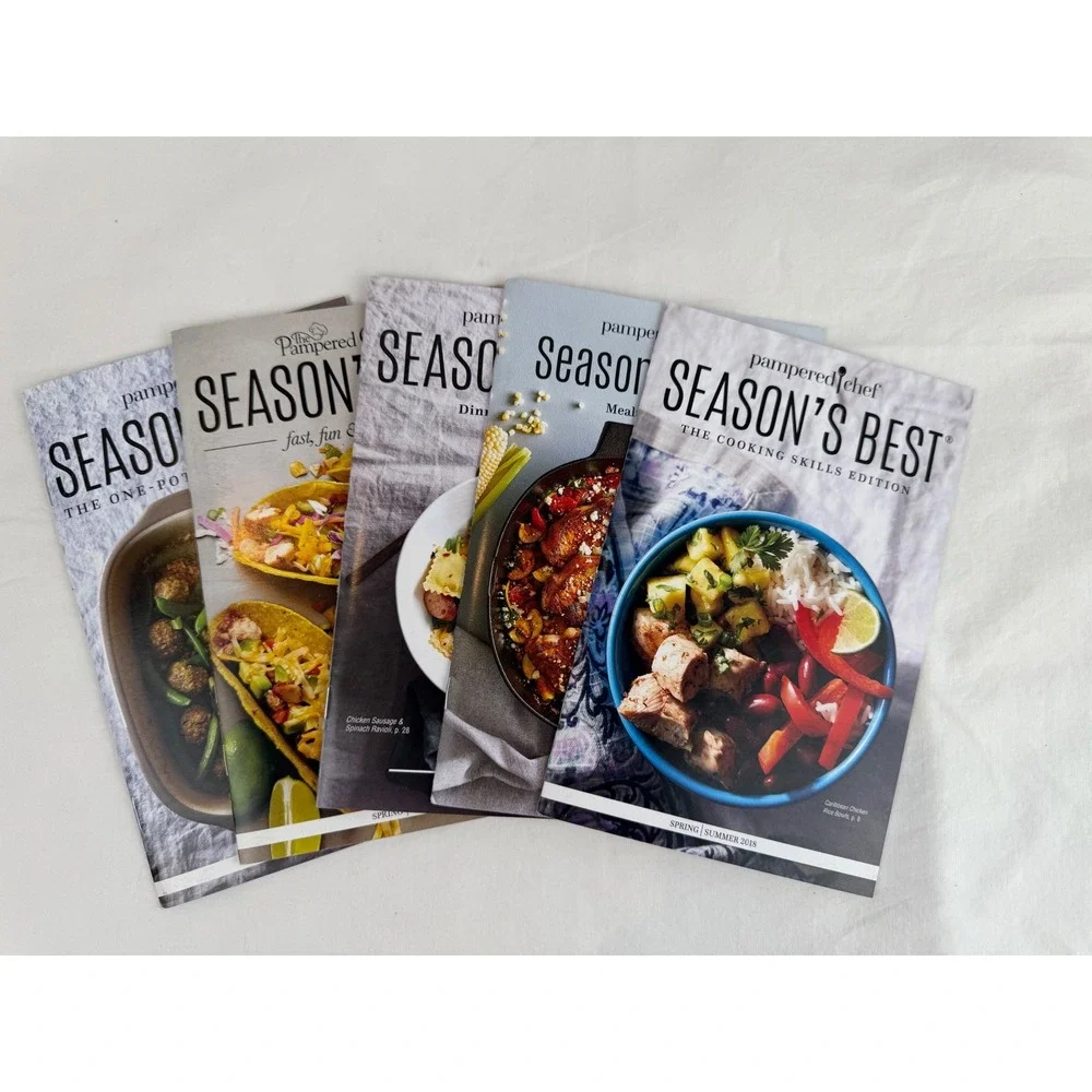 Pampered Chef Seasons Best Recipe Booklets Lot of 5‎ Cookbooks 2015-2020 Mixed